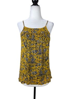 Isabel Marant Vintage style Yellow Floral Print Spaghetti-Strap Camisole